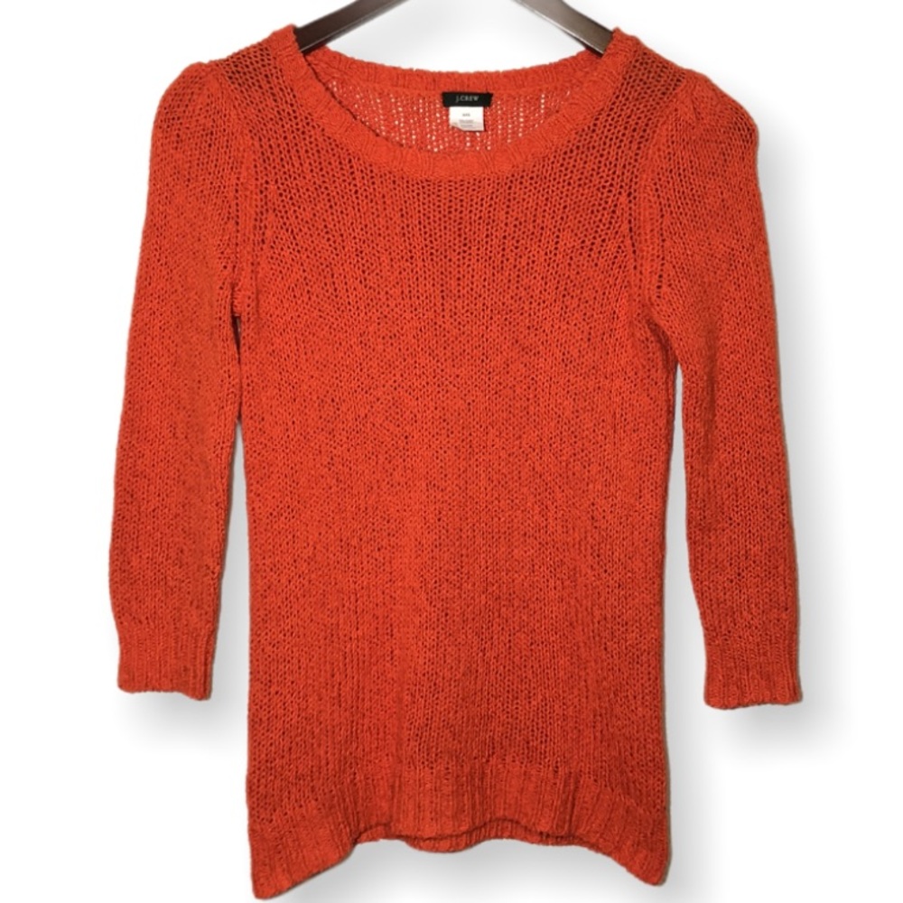 J. Crew XXS Deep Orange Knit Sweater